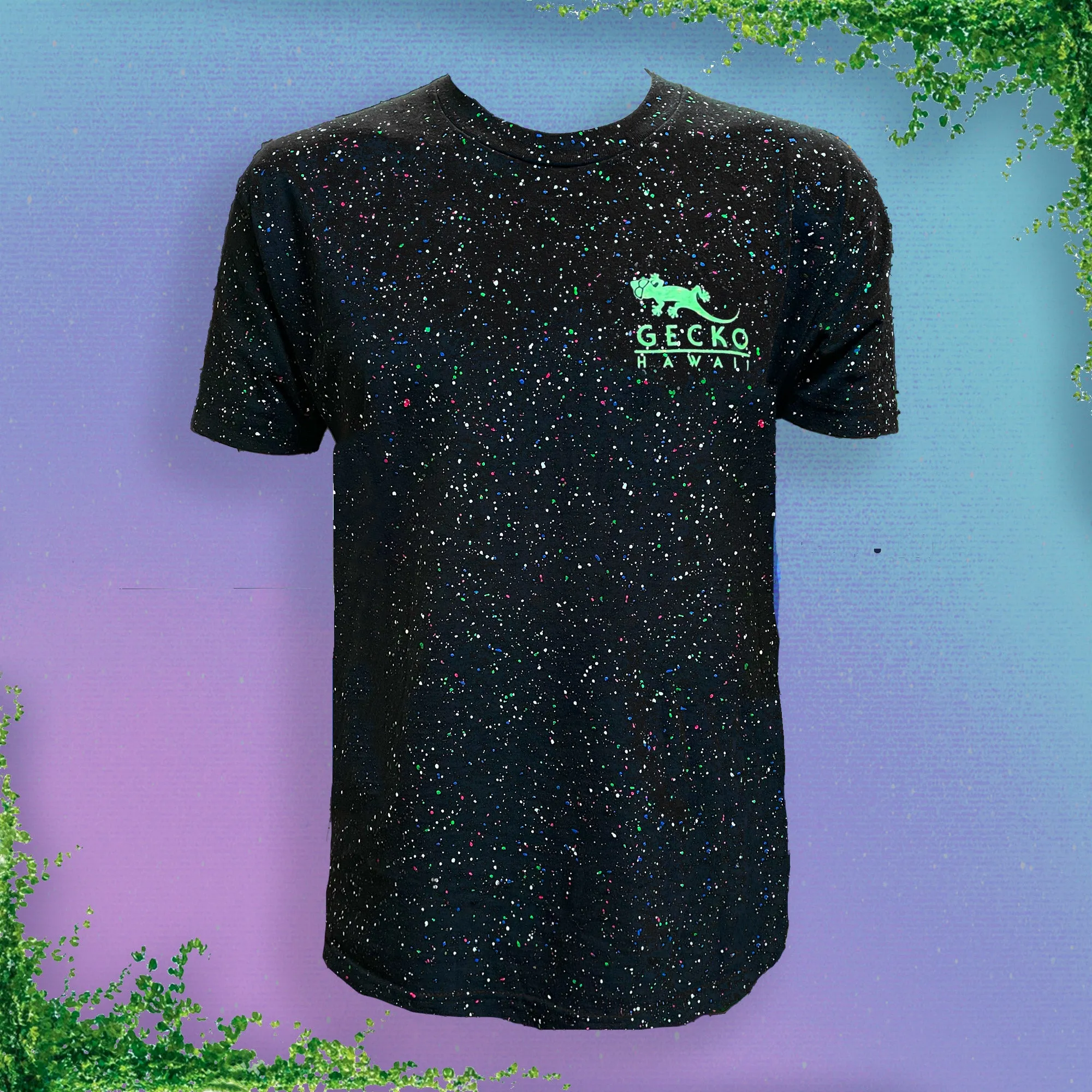 1980's Glow In The Dark Splatter - Island Treasure