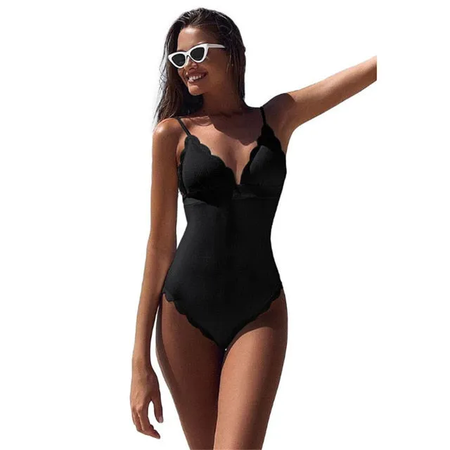 2021!!! New  Women's one-piece swimsuit deep-V swimsuit Sizes S - 2XL