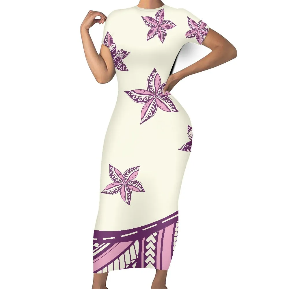 2022 Marbled Classic White Chic For Girls Vintage  Polynesian Tribal Womens Bodycon Dress DesignerDress Sun Dresses Women Summer