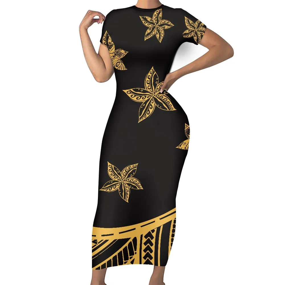 2022 Marbled Classic White Chic For Girls Vintage  Polynesian Tribal Womens Bodycon Dress DesignerDress Sun Dresses Women Summer