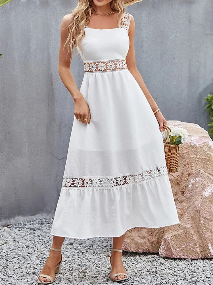 2024 Sexy Backless Hollow Out Summer Evening Party Boho Dress