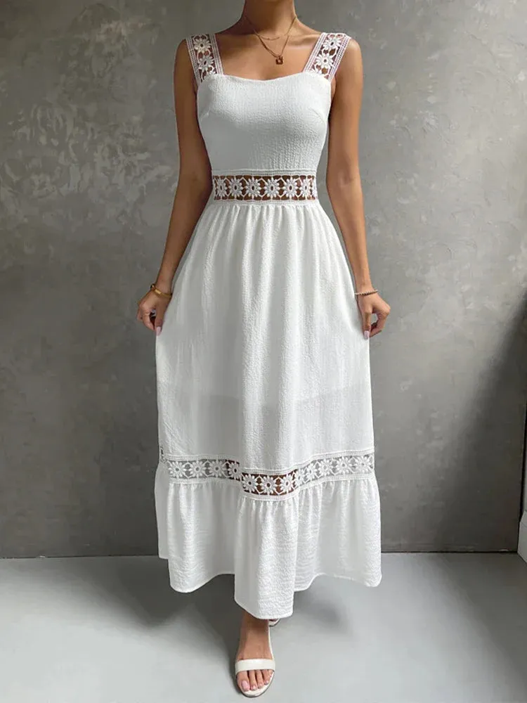 2024 Sexy Backless Hollow Out Summer Evening Party Boho Dress