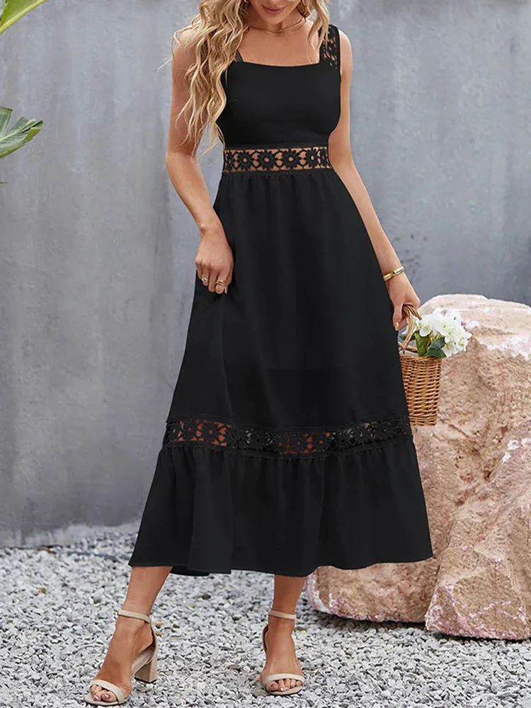 2024 Sexy Backless Hollow Out Summer Evening Party Boho Dress