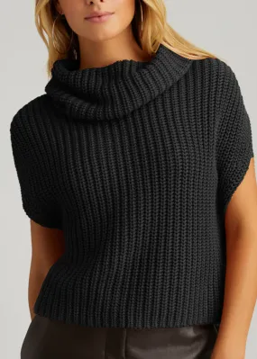 525 Cate Sleeveless Turtleneck Sweater - Black-***FINAL SALE***