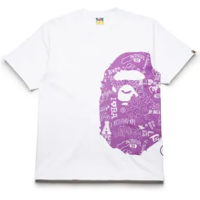 A Bathing Ape Comic Art Tee - White/Purple