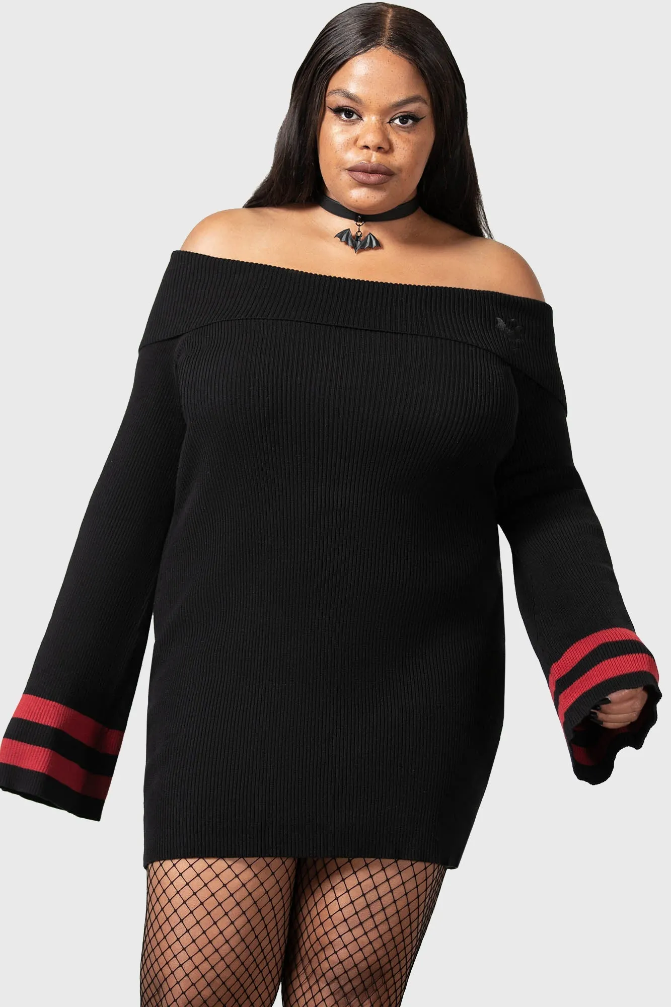 Alder Bardot Knit Dress [PLUS]