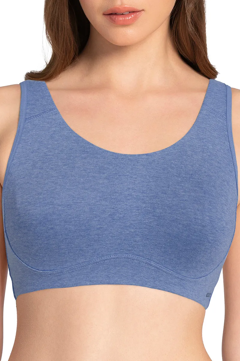 All Day Lounge Non-padded & Non-wired Bra - Blue Marl