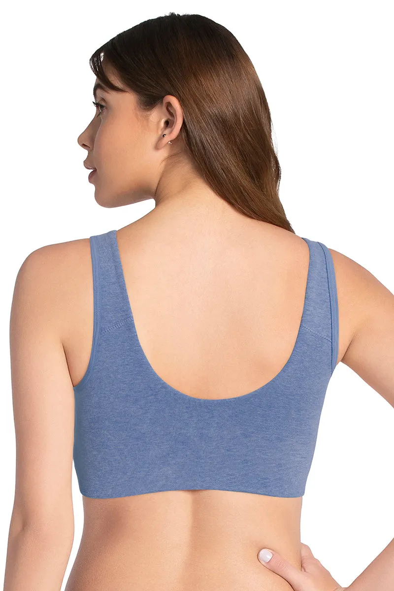 All Day Lounge Non-padded & Non-wired Bra - Blue Marl