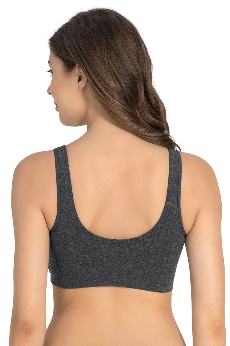 All Day Lounge Non-padded & Non-wired Bra Pack of 2 - Dark Grey Marl-Dark Grey Marl