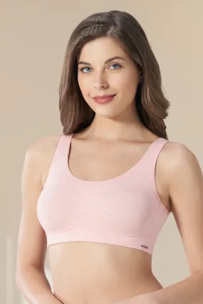 All Day Lounge Non-padded & Non-wired Bra - Pink Marl