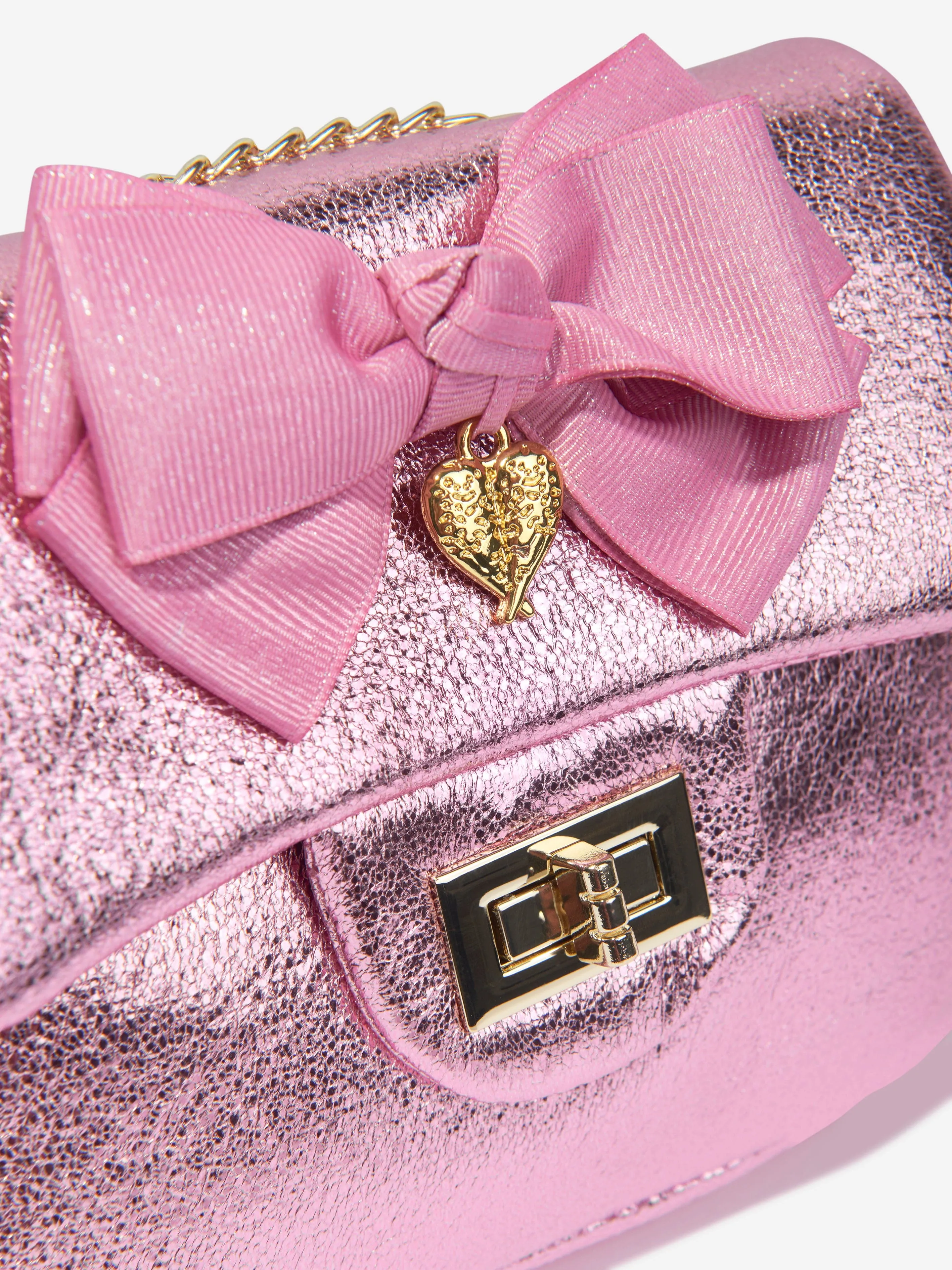 Angels Face Girls Skyla Metallic Bag in Pink (17cm)