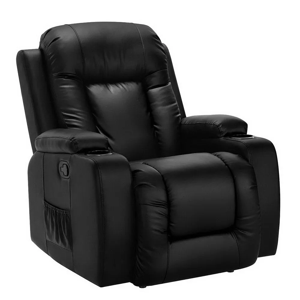 Artiss Electric Massage Chair Recliner Luxury Lounge Sofa Armchair Heat Leather