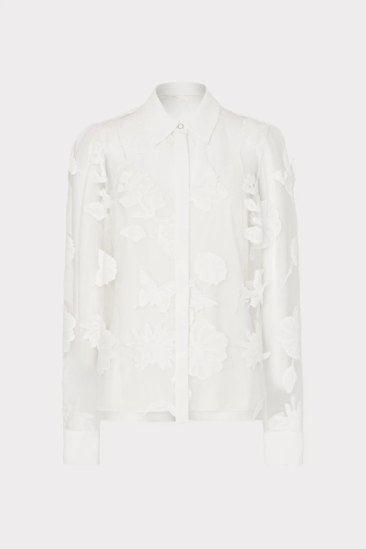 Ashley 3D Butterfly Embroidery Blouse