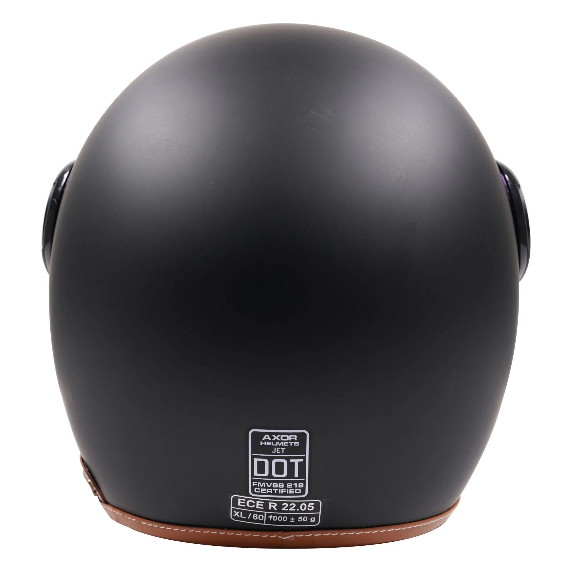 Axor Helmet Jet Composite Classic Open Face - Matt Black / Brown