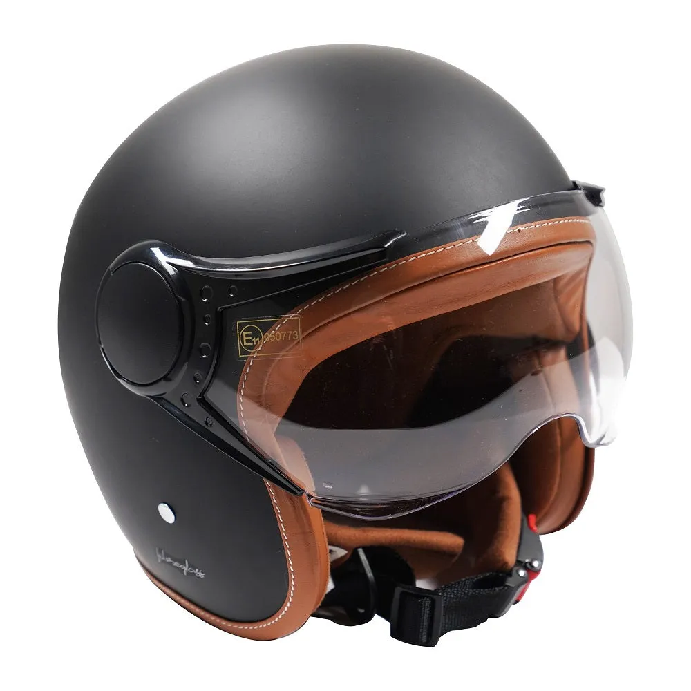 Axor Helmet Jet Composite Classic Open Face - Matt Black / Brown