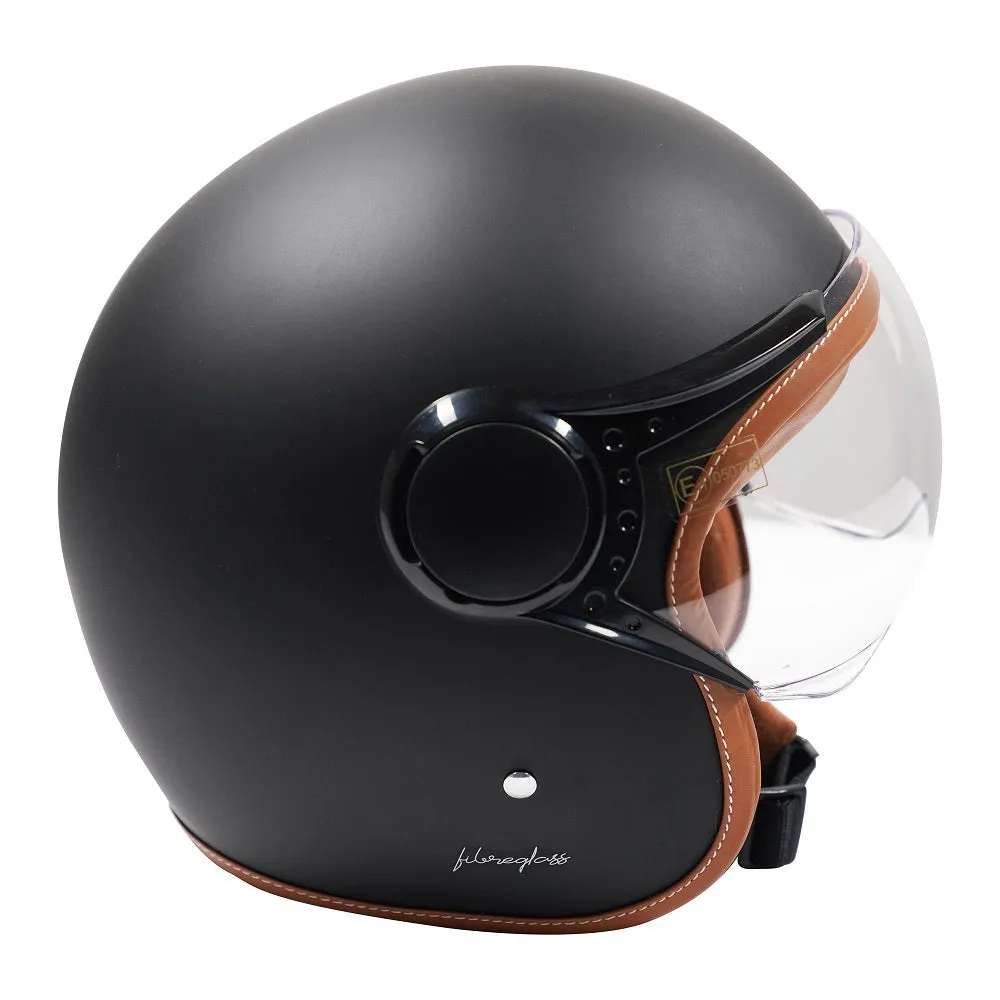 Axor Helmet Jet Composite Classic Open Face - Matt Black / Brown