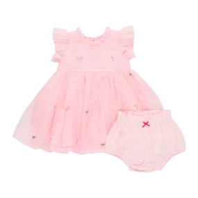 Baby Girls Organza Jennifer Dress Set - Cotton Candy Cane