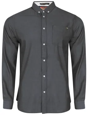 Barkley Cotton Twill Shirt in Black - Tokyo Laundry