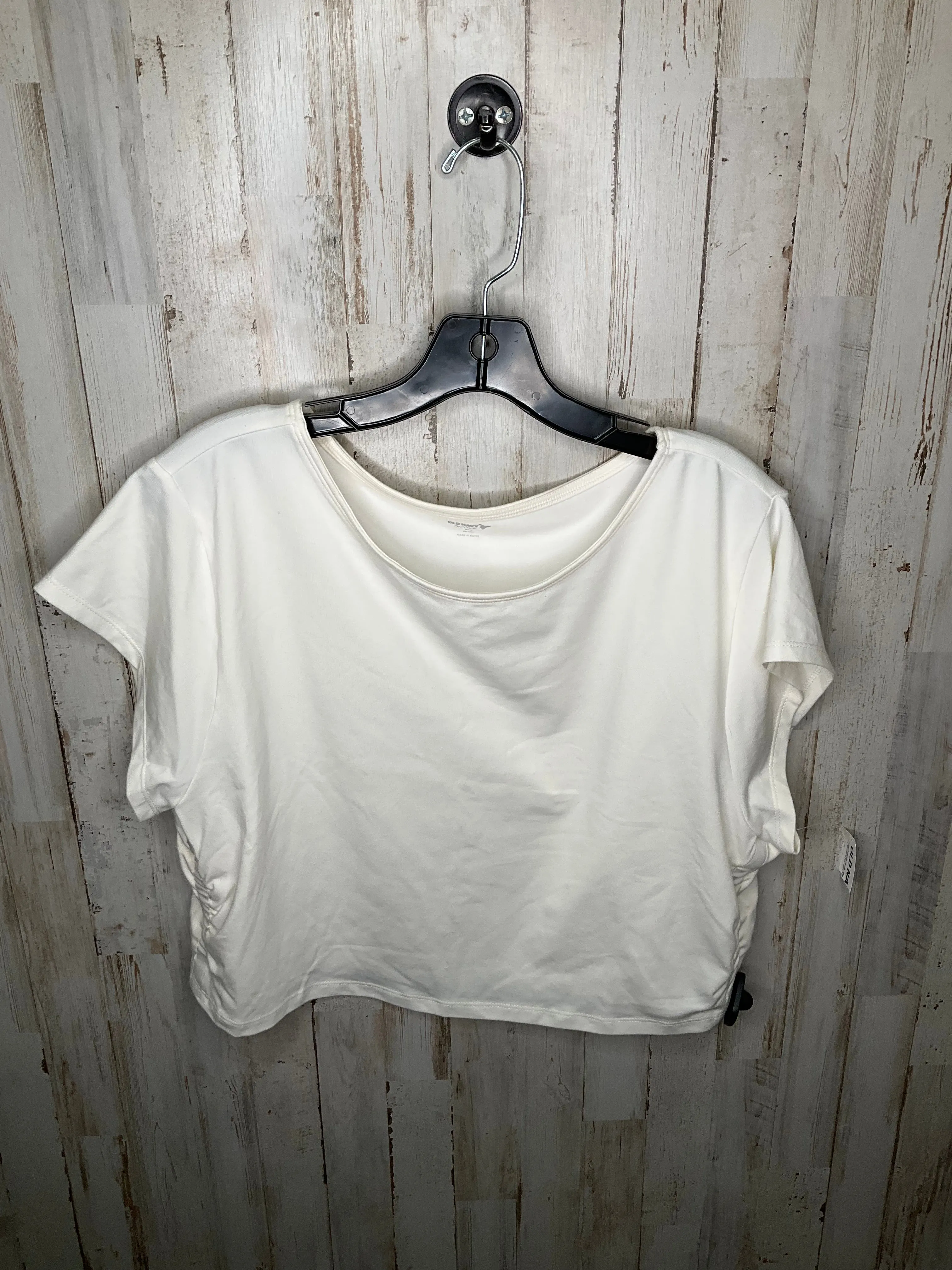 Beige Athletic Top Short Sleeve Old Navy, Size 1x