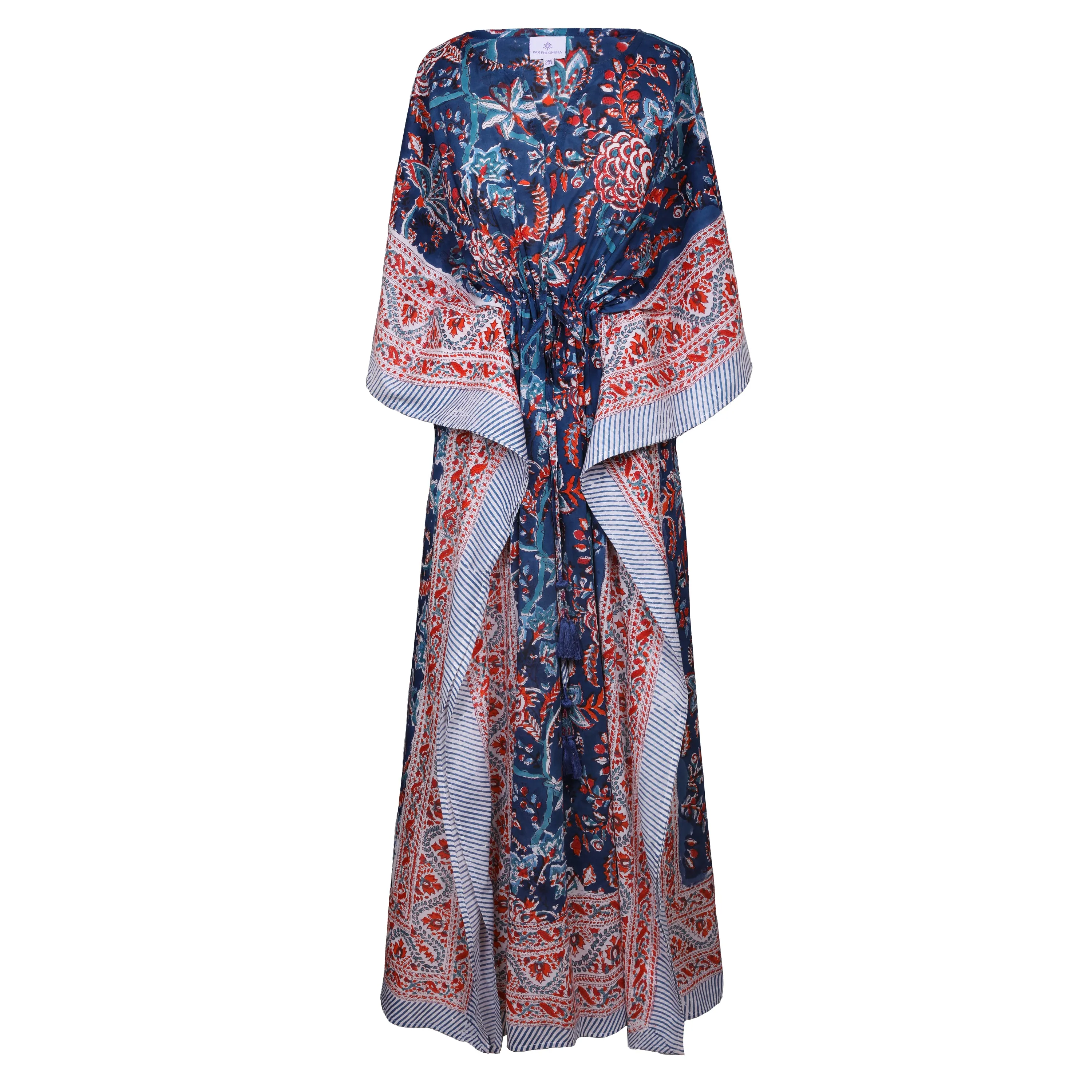 Bhawani Blue Floral Maxi Kaftan