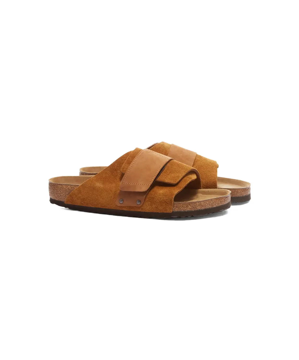 Birkenstock Kyoto Suede/Nubuck Leather Mink Sandals