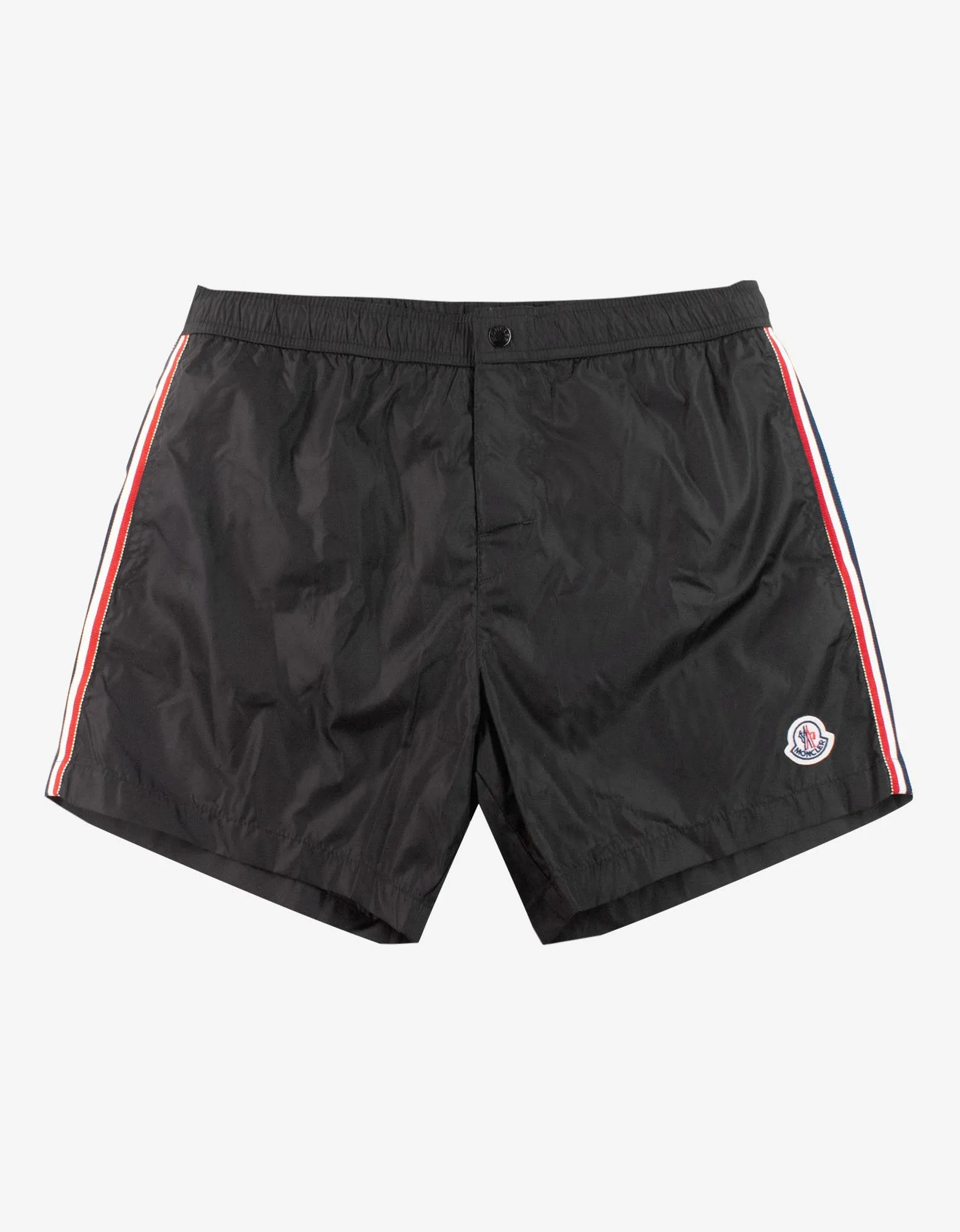 Black Tricolour Seam Swim Shorts