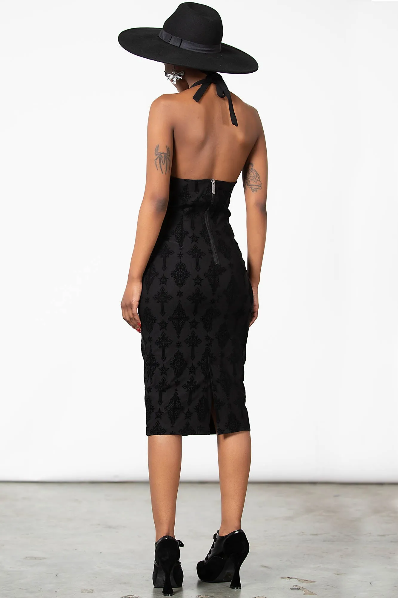 Blessings Flocked Midi Dress - Resurrect