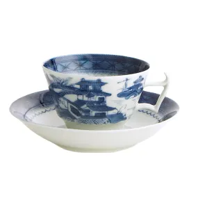 Blue Canton Tea Cup and Saucer