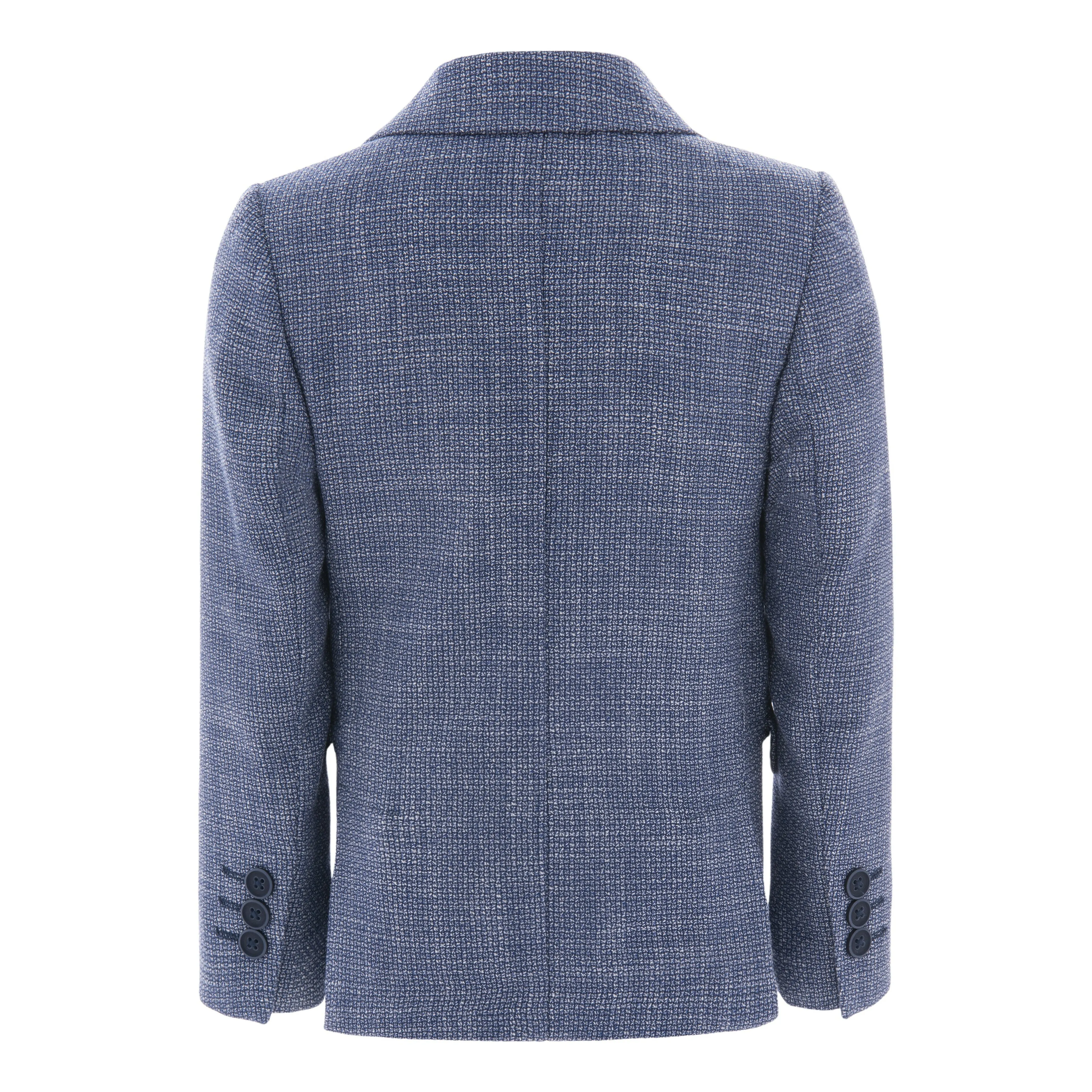 Blue Peak Lapel Formal Blazer