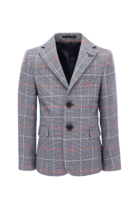 Blue Plaid Tweed Blazer