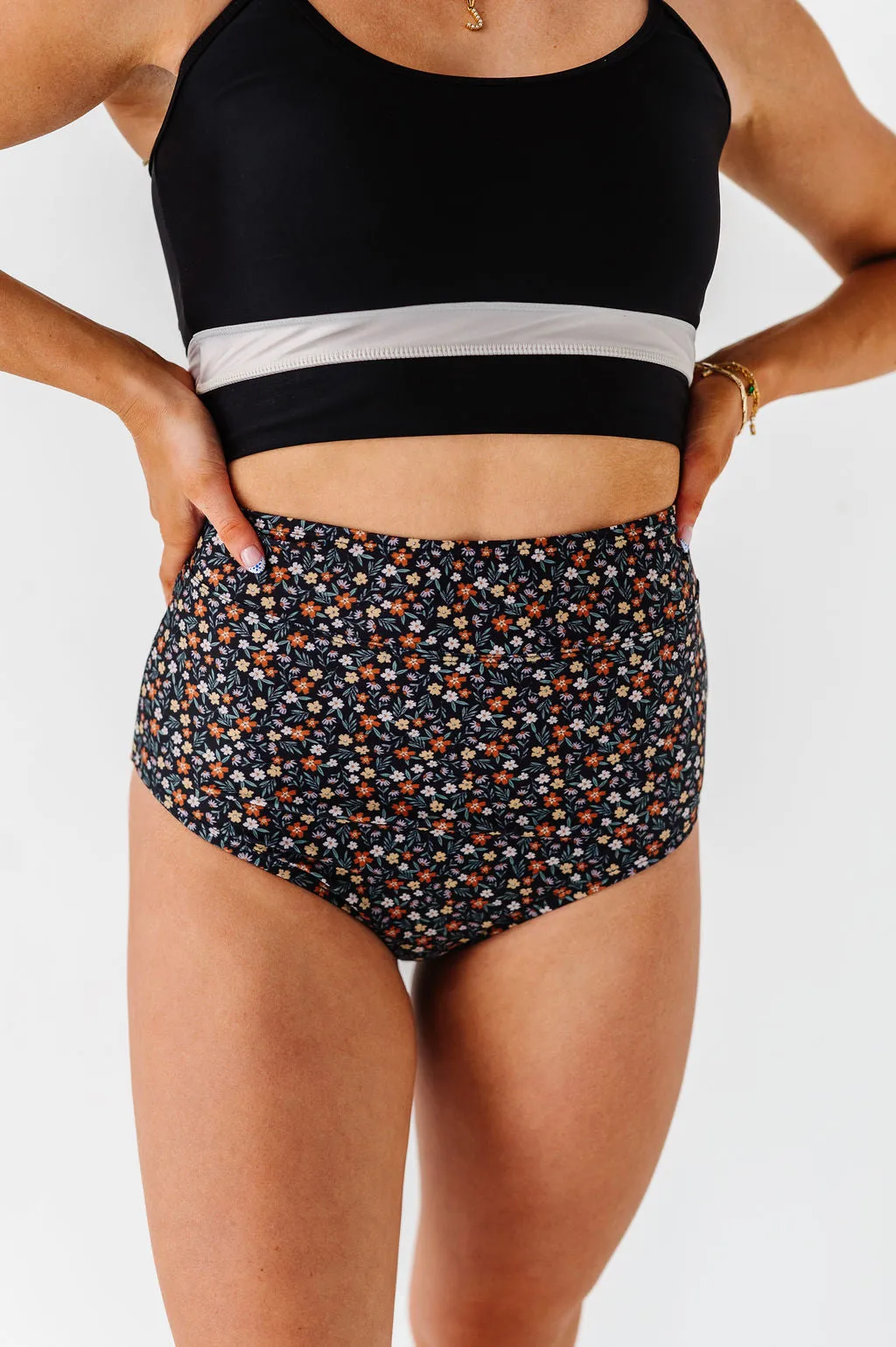 Boardwalk High Waisted Bottoms in Ditsy Daisy