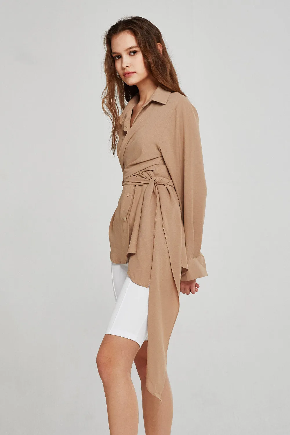 Brielle Tie Wrap Blouse