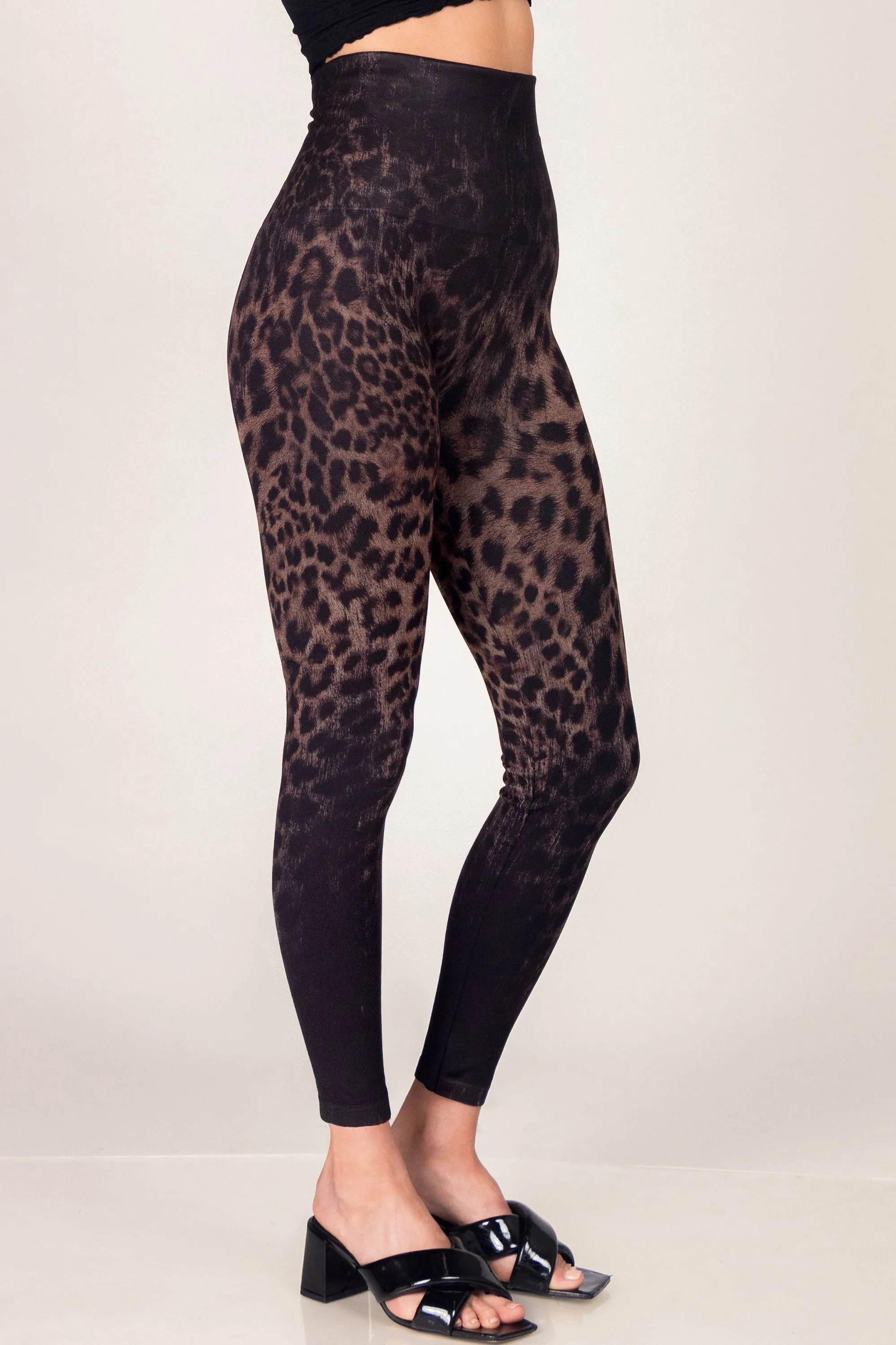 Brushed Leopard Ombre Printed Leggings