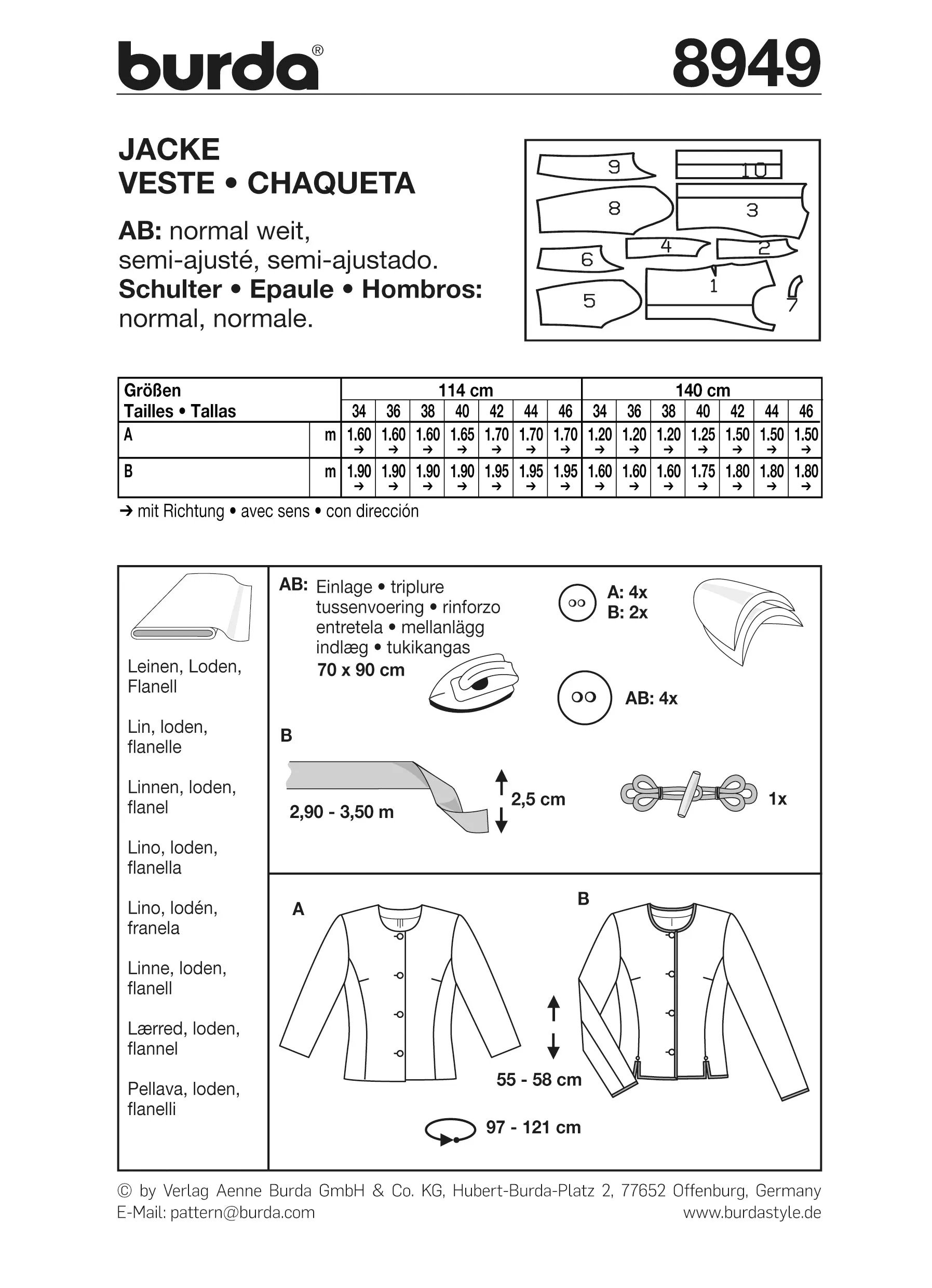 Burda Jacket 8949