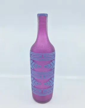 (C) Glass Sculpture - Singletary; "Bottle, Purple", 13" x 3"