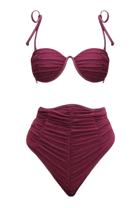 Capa High Waist Mesh Bikini | Amethyst