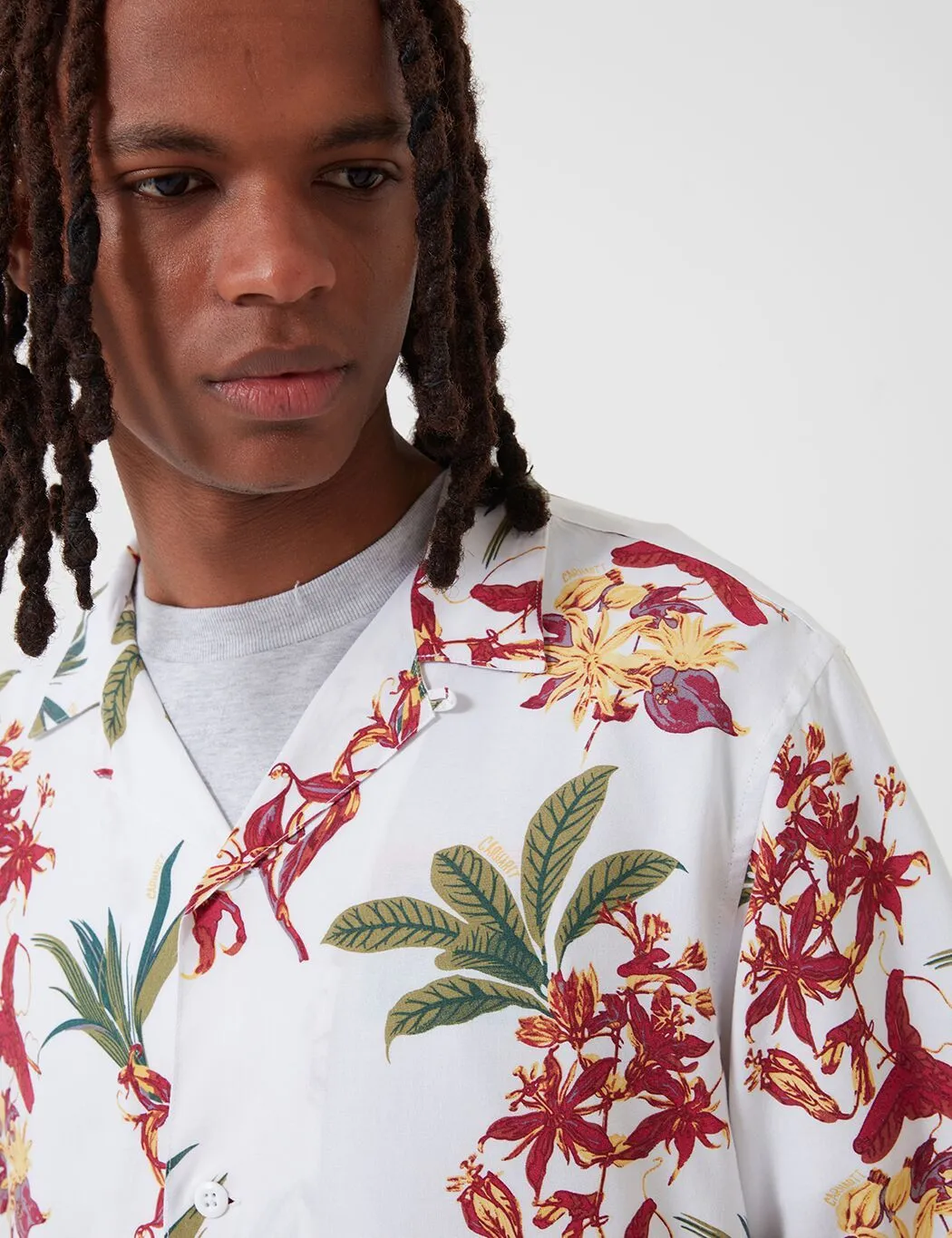 Carhartt-WIP Hawaiian Floral Shirt - White/Hawaiian Floral Print