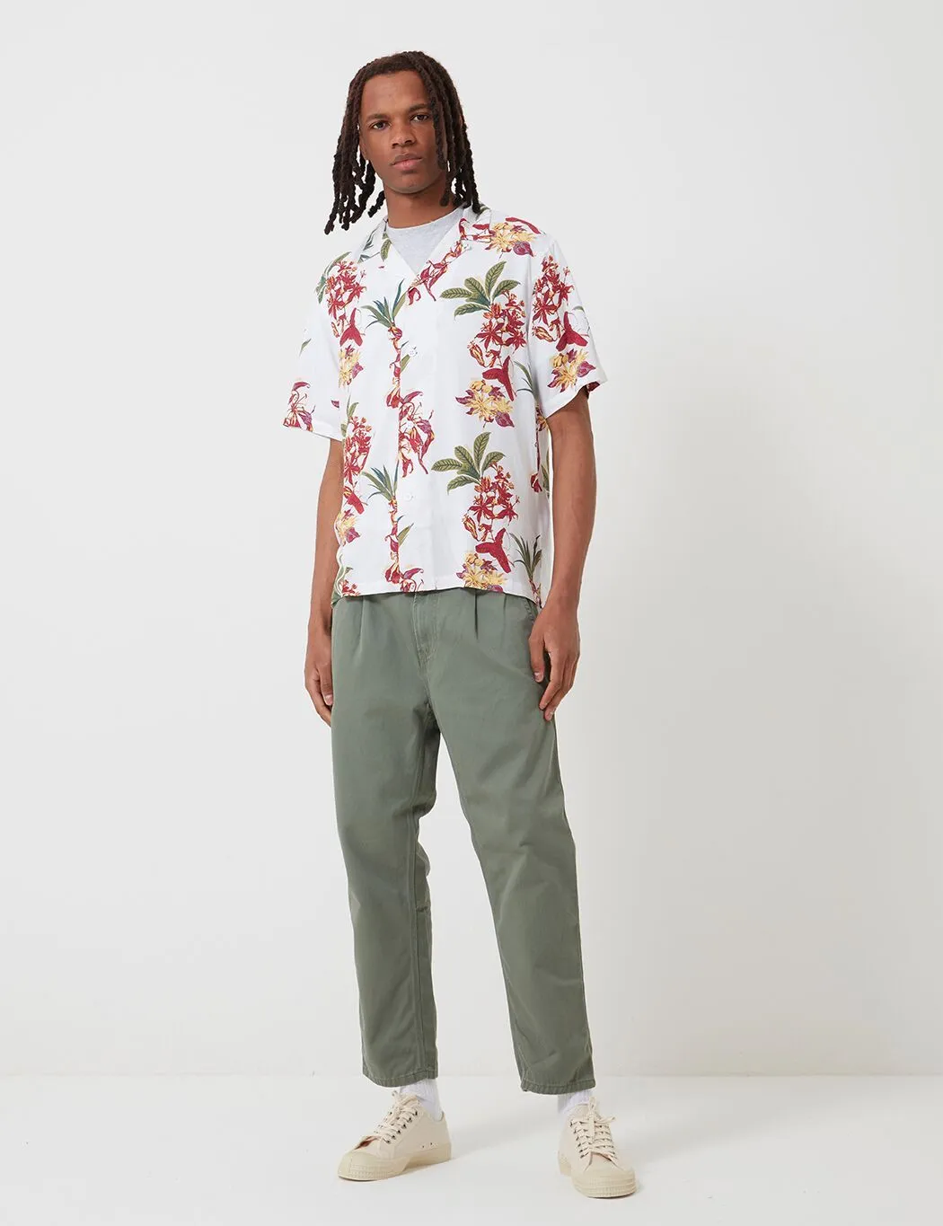 Carhartt-WIP Hawaiian Floral Shirt - White/Hawaiian Floral Print