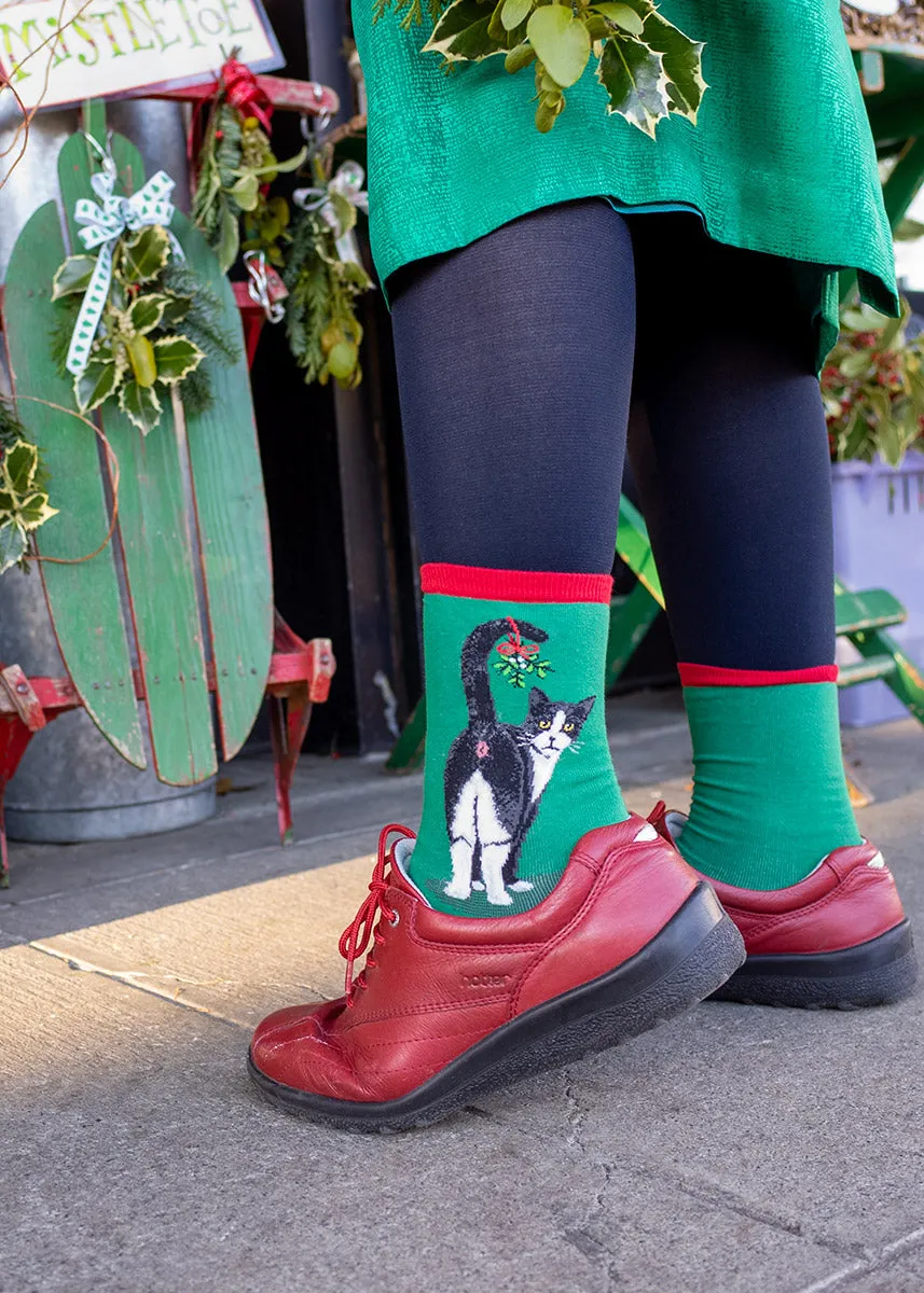 Cat Butt Christmas Women's Socks