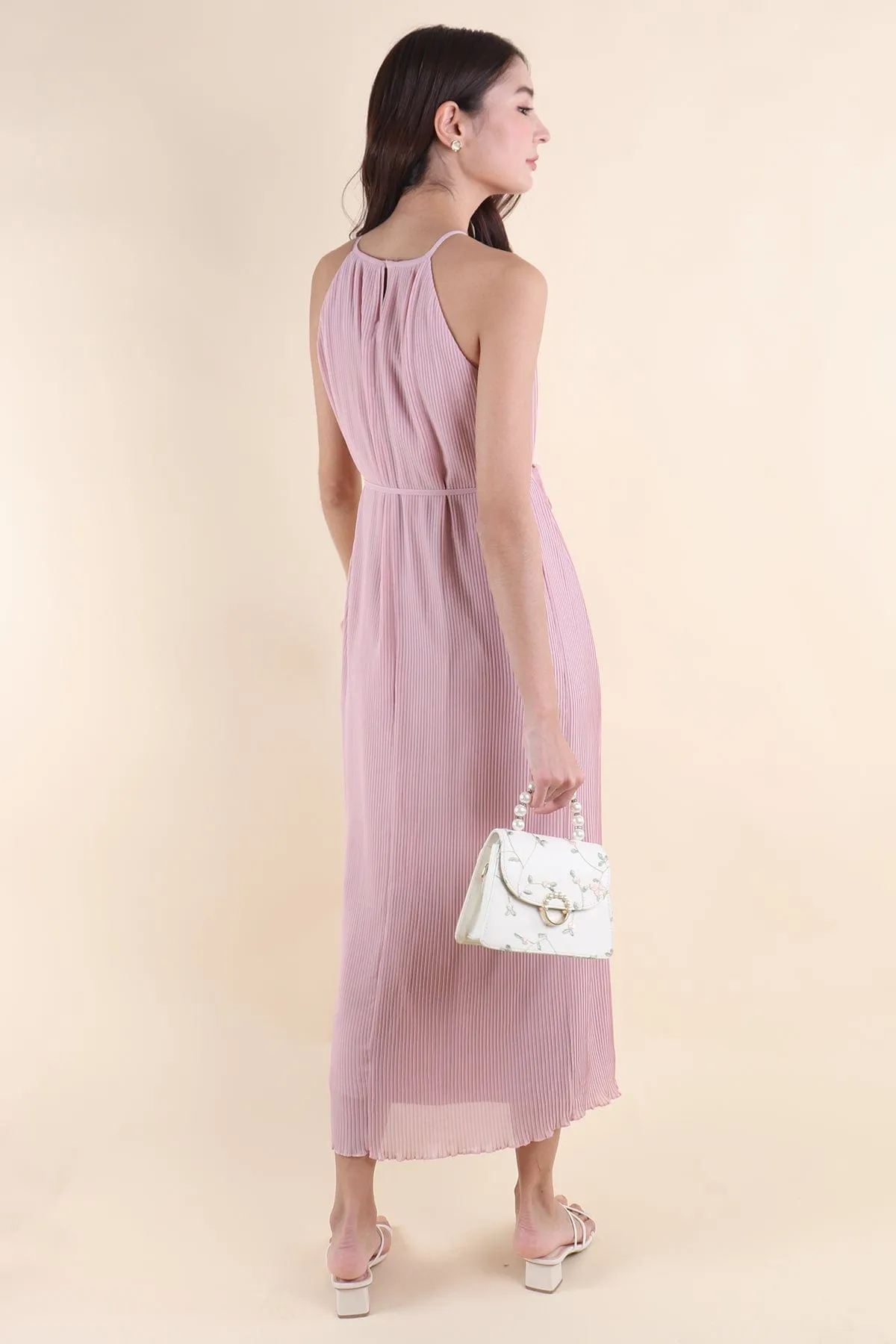 CELIA PLEATED MAXI IN PINK