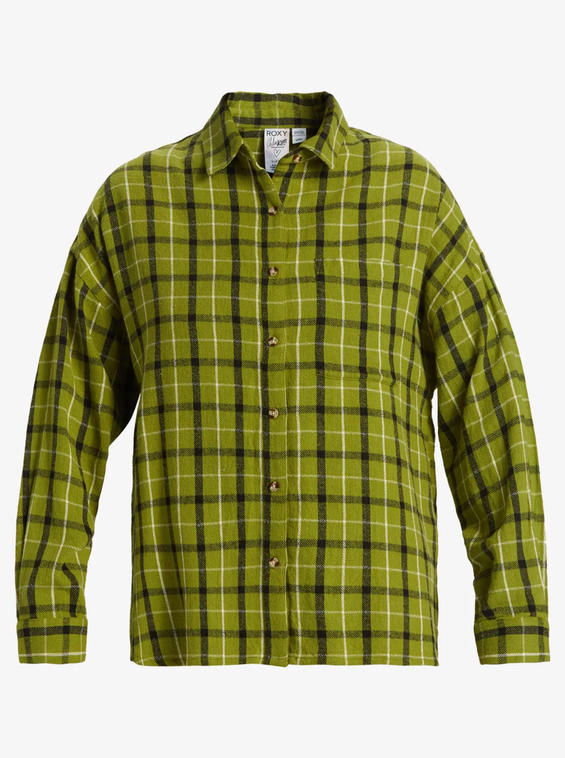 Chloe Kim Oversized Flannel Shirt - Iguana Platz Plaid