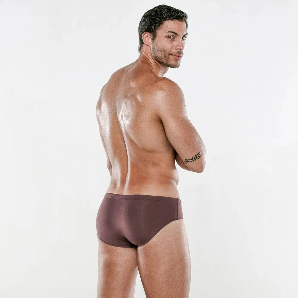 Code 22 Tan enhancing swim brief 23093 chocolate