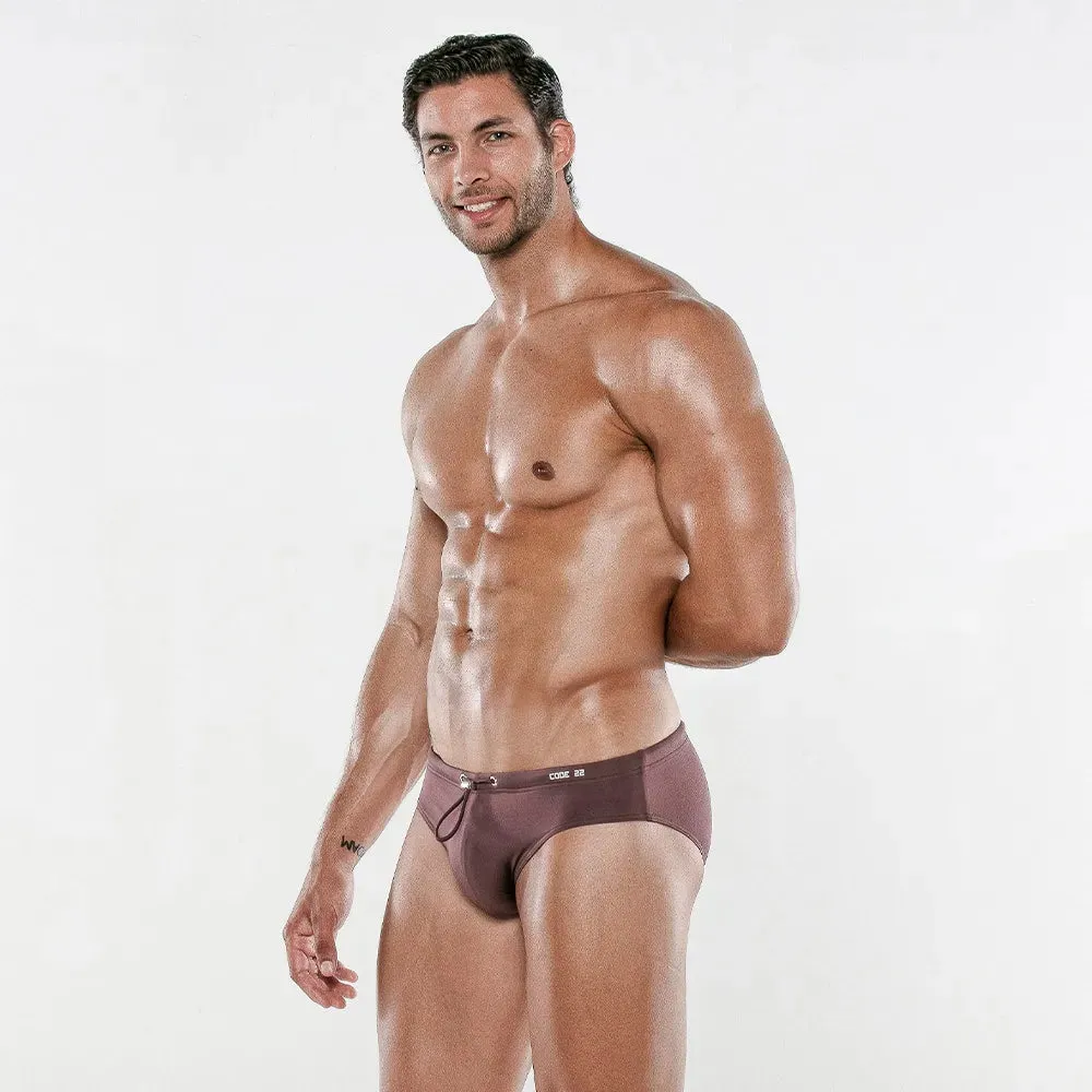 Code 22 Tan enhancing swim brief 23093 chocolate