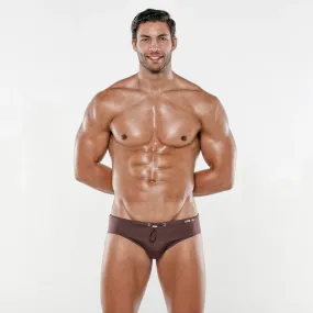 Code 22 Tan enhancing swim brief 23093 chocolate