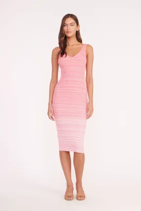 DANA DRESS | CORAL PINK WHITE