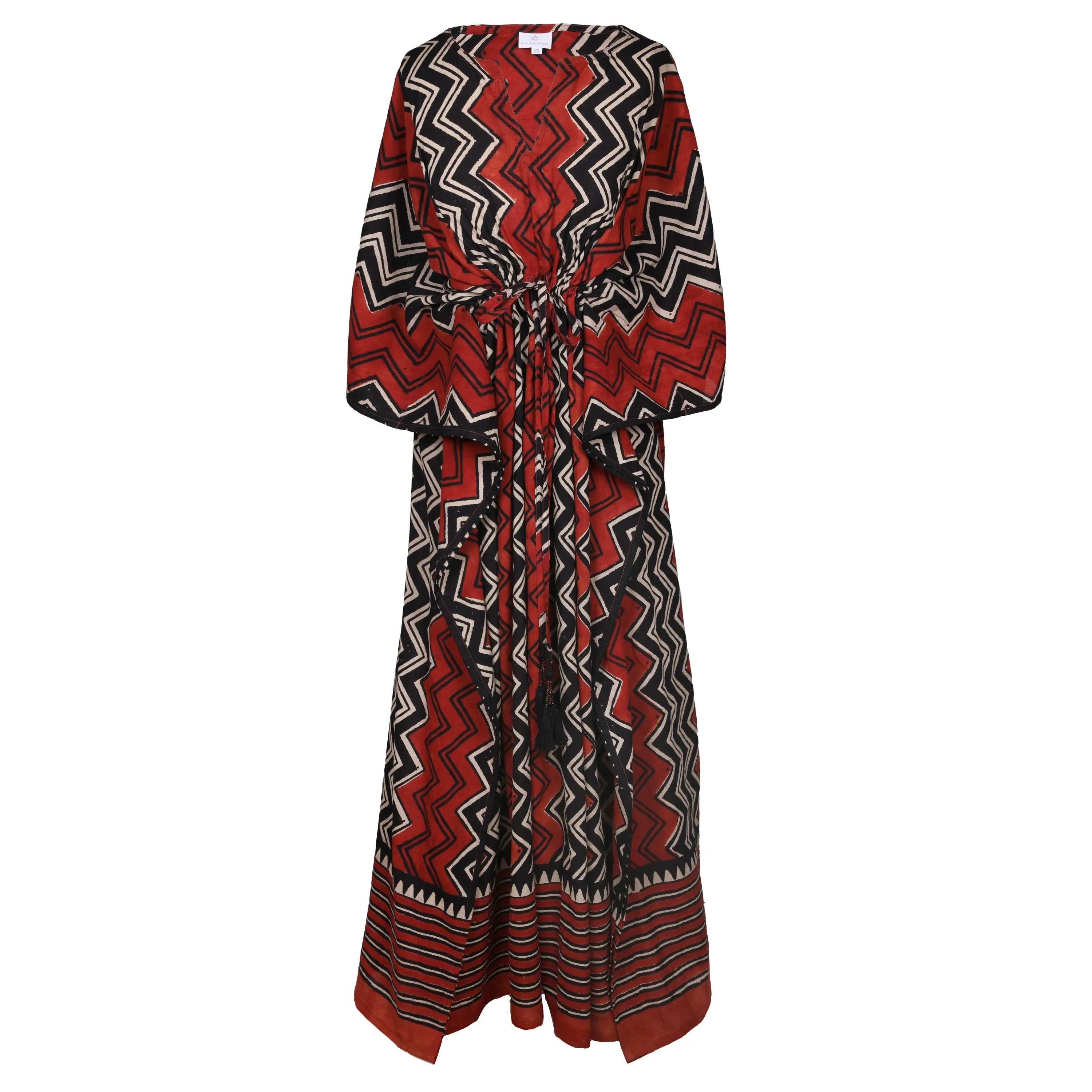 Darjeeling Chai Maxi Kaftan Dress NATURAL DYES