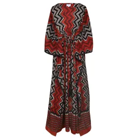 Darjeeling Chai Maxi Kaftan Dress NATURAL DYES