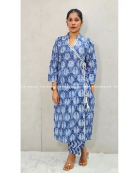 Dazzle Blue Angarakha Kurta Set