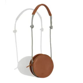 Dot Single Strap Round Sling Bag - Brown