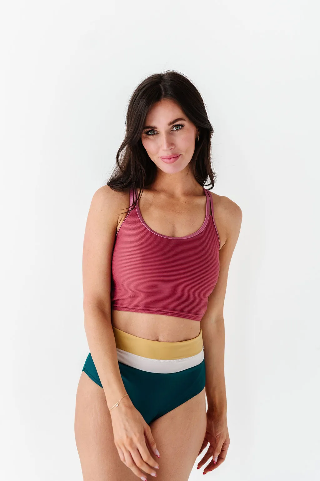 Double Strap Top in Dark Mauve